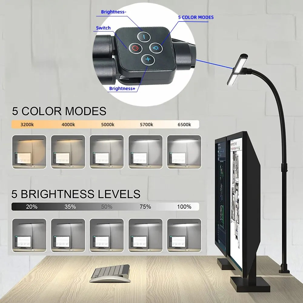 Dual Head LED Desk Lamp