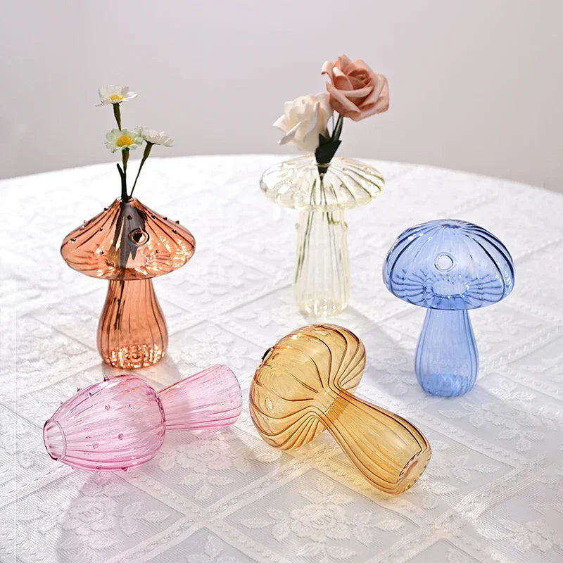 Mushroom Glass Vase