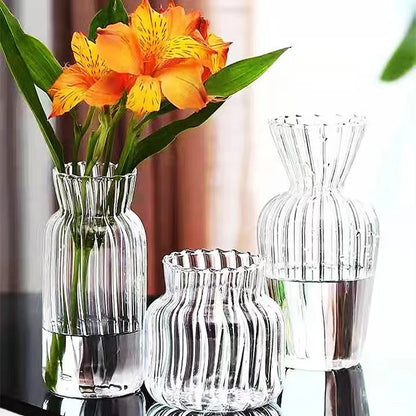 Striped Glass Vase